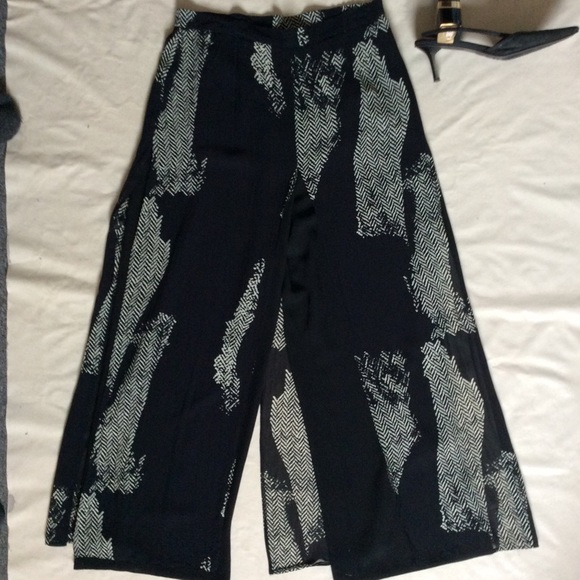 Ell Jay Pants - Vintage Split Sheer Palazzo Pants